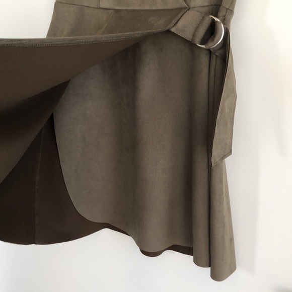 Dynamite faux suede khaki/grey dress - Picture 5 of 10